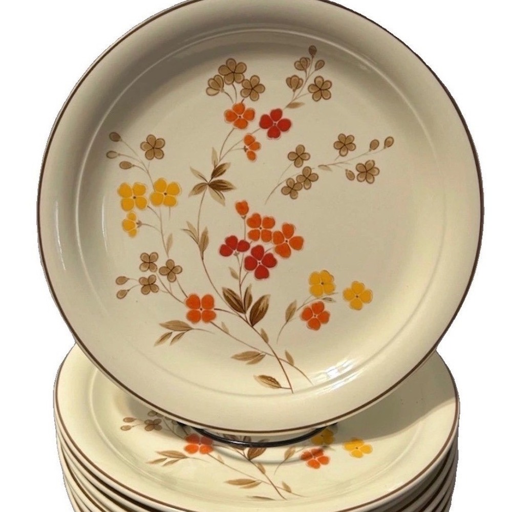 Nikko Casual Sophisticates Prairie Blossoms Dinner Plates Japan Set of FOUR (#2)